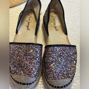 Free people Espadrille slip on metallic Sz 7
Multi color boho